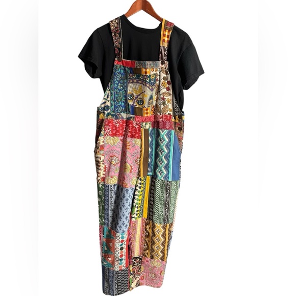 Sacred Threads Pants - NWT. Medium Sacred Threads Multicolor Bohemian Overalls. LG/GR/GR01